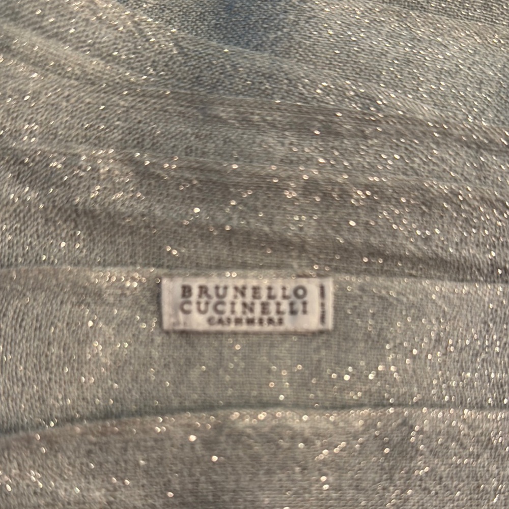 Brunello Cucinelli Shimmering Silver Top